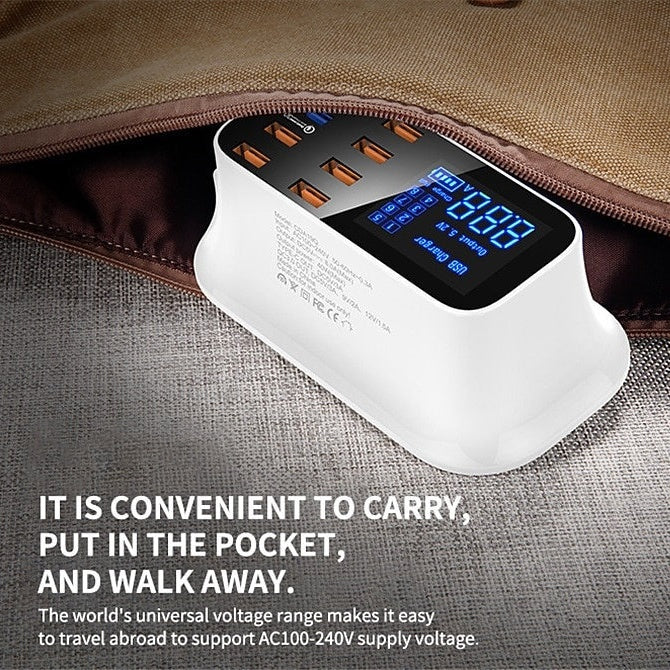 8-Port USB Charging Station | 55W-140W Fast Charger Hub