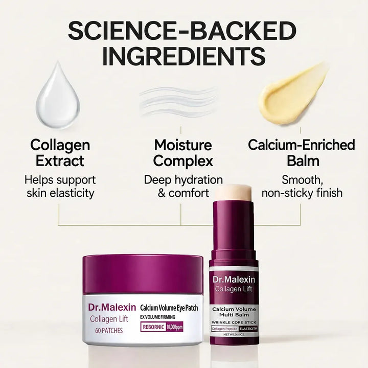 Collagen Eye Balm Stick &amp; Eye Patch Set — 2-Step Care for Tired Eyes