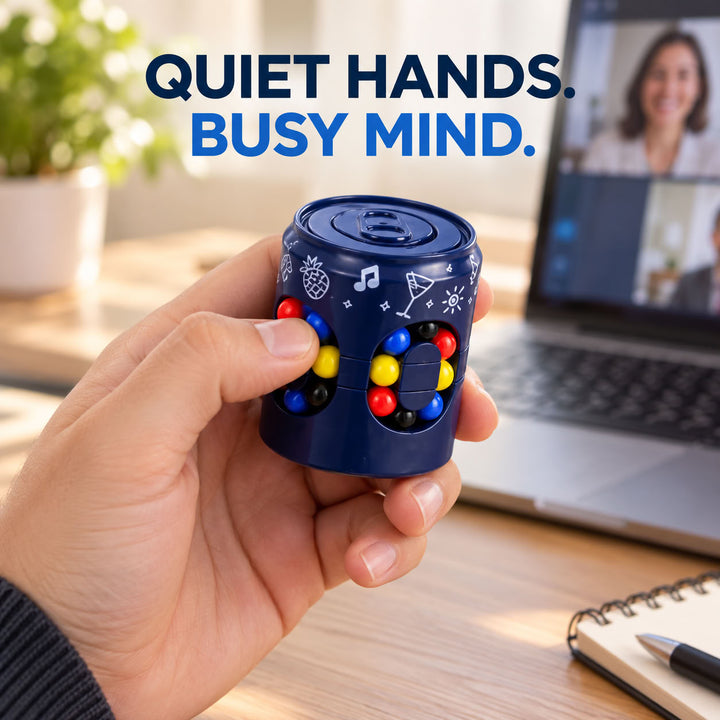 Can Shaped Fidget Cube — Soda Can Puzzle Stress Relief Toy for Kids and Adults