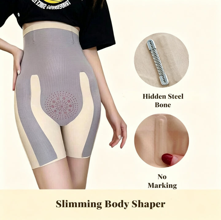 （Buy 1 Get 1 Free）High-Waist Seamless Butt-Lift Shaping Shorts – Tummy Control, No Lines
