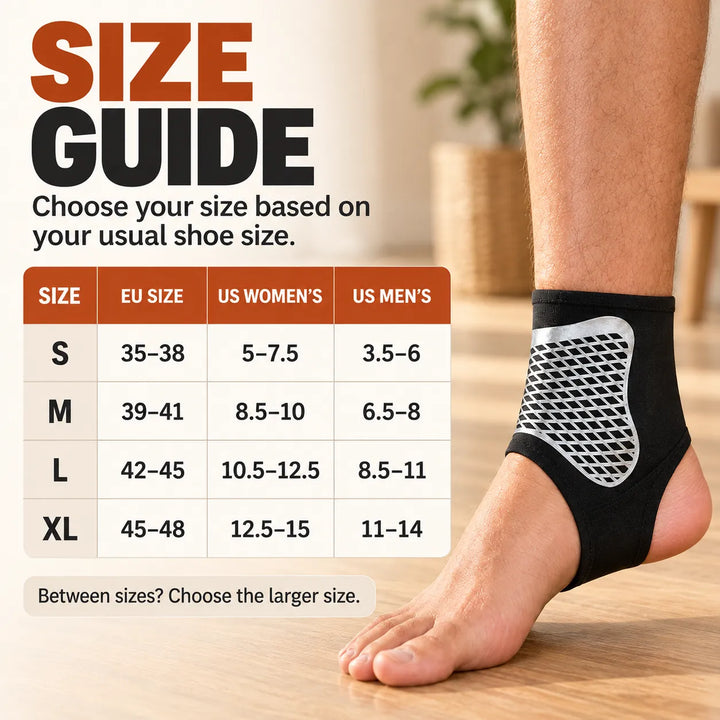 Open-Heel Ankle Support Wrap – Adjustable Compression for Sports