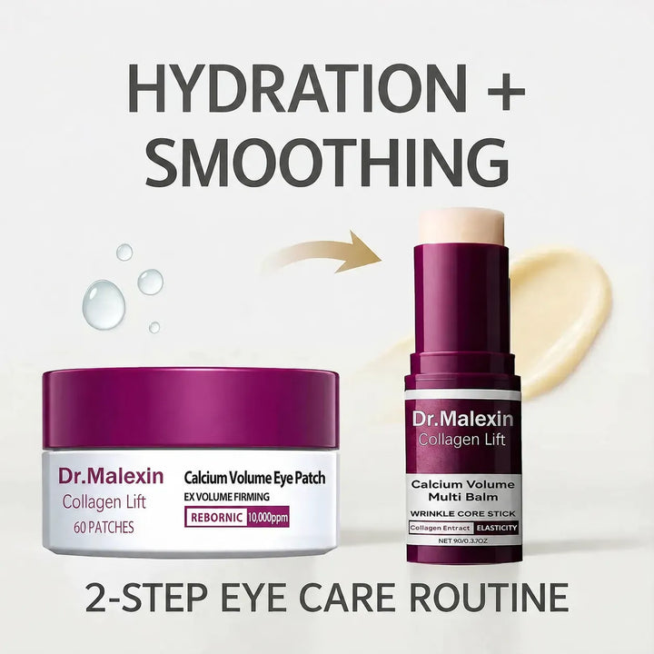 Collagen Eye Balm Stick &amp; Eye Patch Set — 2-Step Care for Tired Eyes