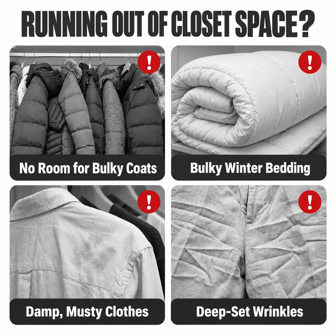 Hanging Vacuum Storage Bags: Heavy-Duty Space-Saver System for Coats &amp; Jackets