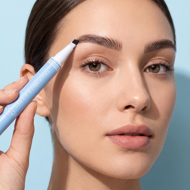 2-in-1 Waterproof Microblading Eyebrow Pen – Fork Tip + Brush
