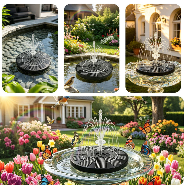 Solar Fountain | Anti-Drift Bird Bath Pump