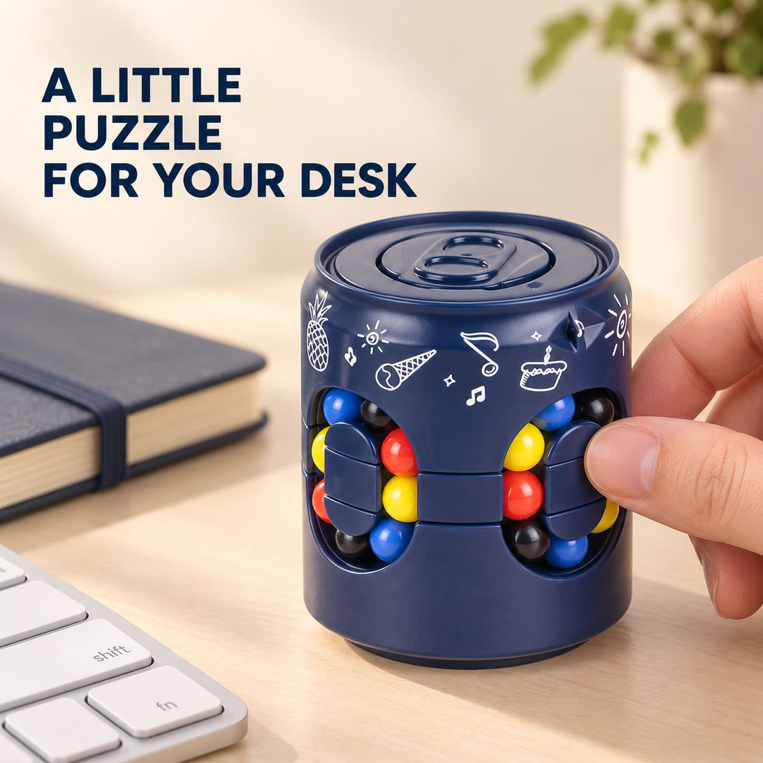 Can Shaped Fidget Cube — Soda Can Puzzle Stress Relief Toy for Kids and Adults