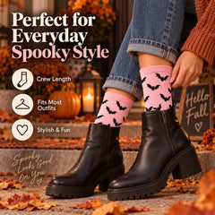 👻6-Pack Halloween Crew Socks — Cute Pumpkin Ghost Skeleton Novelty Socks🎃