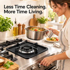 Reusable Silicone Gas Stove Protector Mat, Cut-to-Fit Burner Pad