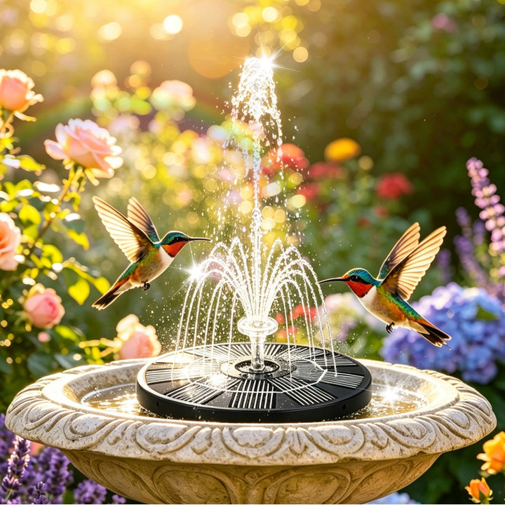 Solar Fountain | Anti-Drift Bird Bath Pump