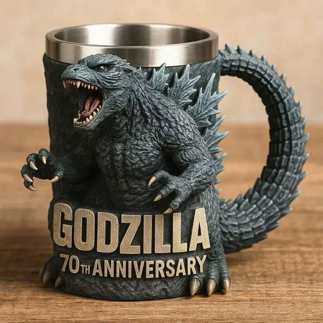 Godzilla 3D Resin Coffee Mug – Sculpted Movie Fan Gift, Desk Decor