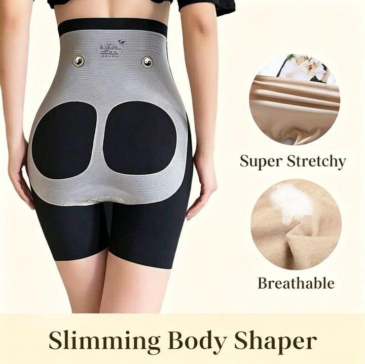 （Buy 1 Get 1 Free）High-Waist Seamless Butt-Lift Shaping Shorts – Tummy Control, No Lines