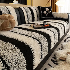 Plush Sofa Cover Protector – Soft, Anti-Slip, Machine-Washable