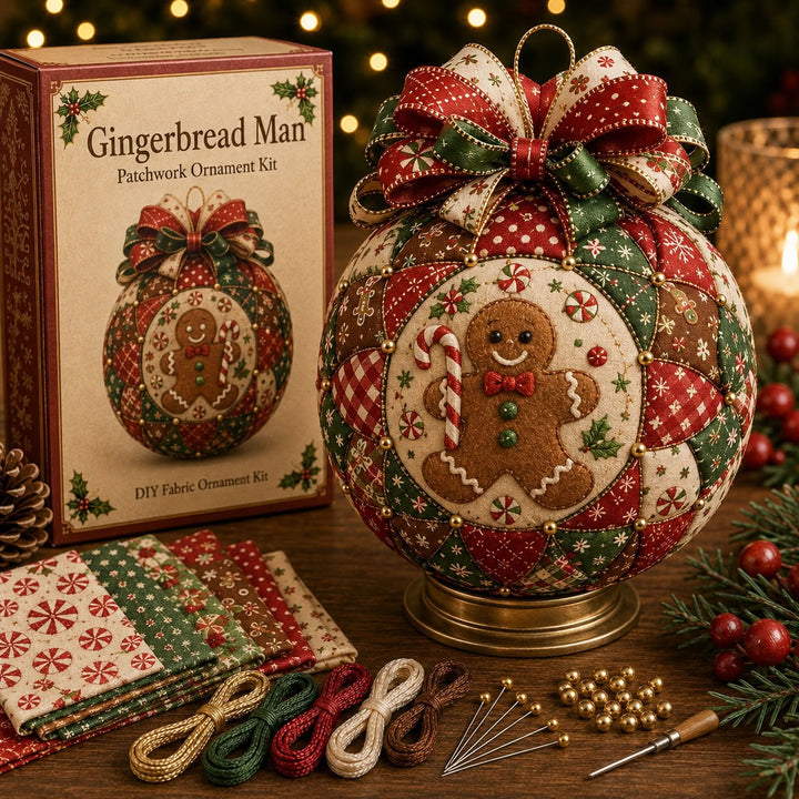 ❤️Beginner-Friendly🎄Christmas Classics Patchwork Ornament DIY Kit