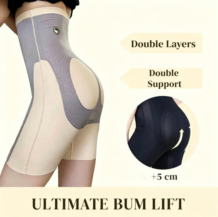 （Buy 1 Get 1 Free）High-Waist Seamless Butt-Lift Shaping Shorts – Tummy Control, No Lines
