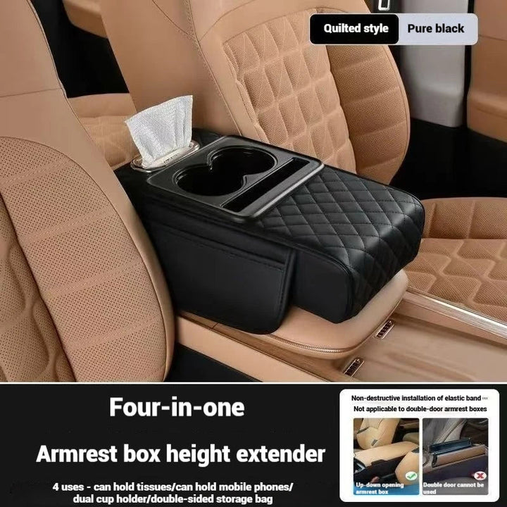 5-in-1 Car Console Organizer &amp; Armrest Pad – Anti-Fatigue Storage for Essentials