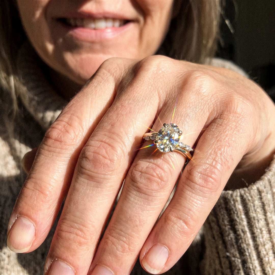 Blooming Radiance Ring – Brilliant Floral Statement Ring with Sparkling Petal Details