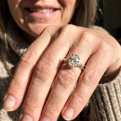 Blooming Radiance Ring – Brilliant Floral Statement Ring with Sparkling Petal Details