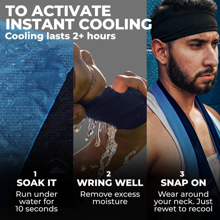 2-Pack Cooling Towels – Hyper-Evaporative Microfiber for Hot Days