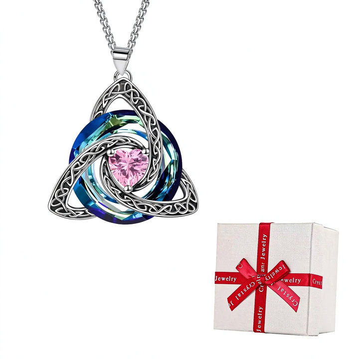 Celtic Birthstone Necklace - Dainty Birth Month Pendant Jewelry