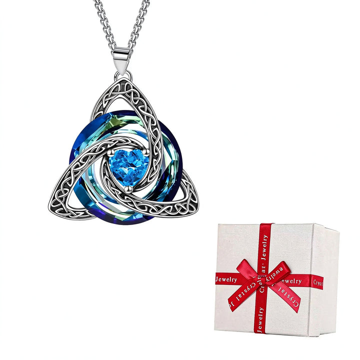 Celtic Birthstone Necklace - Dainty Birth Month Pendant Jewelry