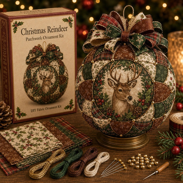 ❤️Beginner-Friendly🎄Christmas Classics Patchwork Ornament DIY Kit