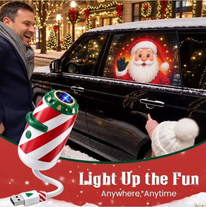 Christmas Car Window Projector Light – Festive Scenes on Glass