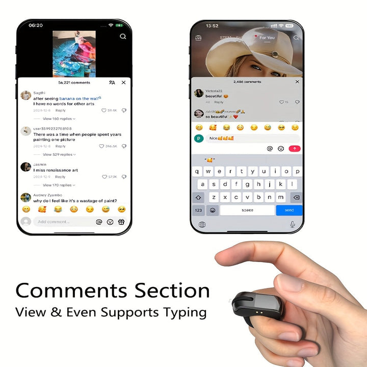 Hands-Free Smart Scrolling Ring | Stop Sore Arms