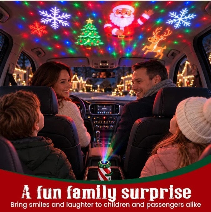 Christmas Car Window Projector Light – Festive Scenes on Glass