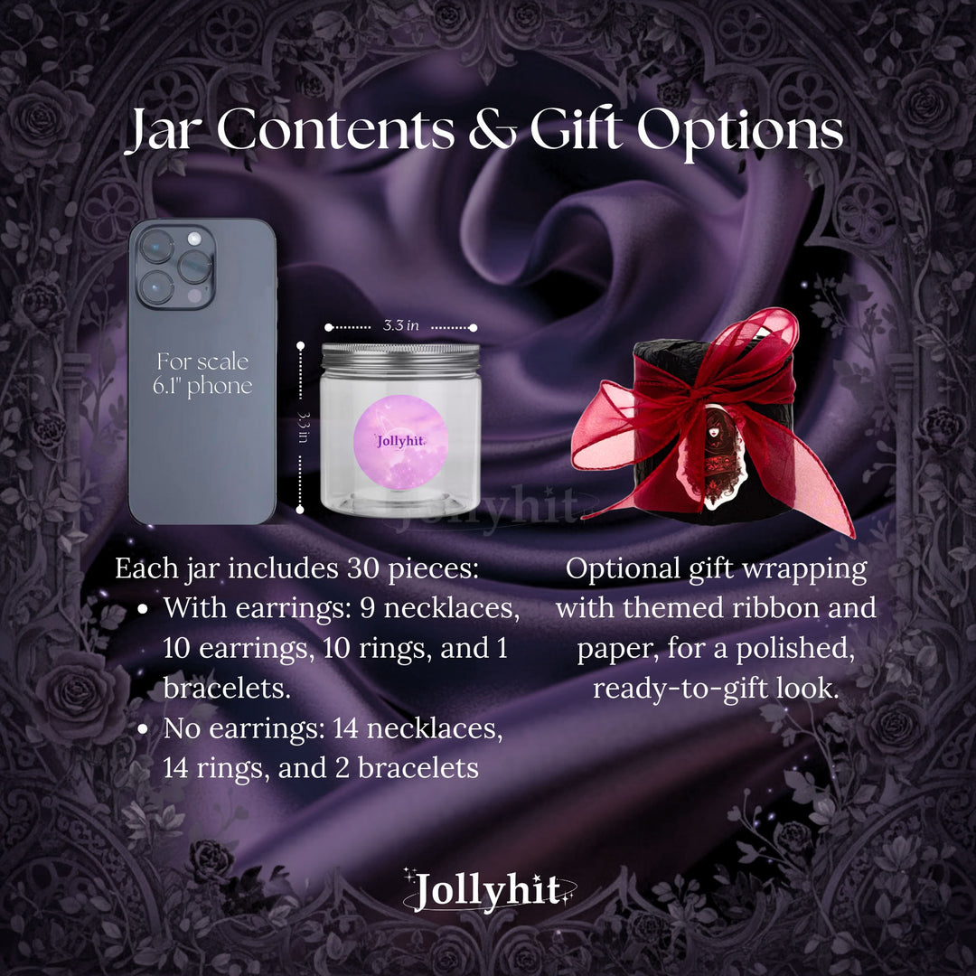 Mystery Jewelry Jar – 15-Piece Gothic or Ocean Mix