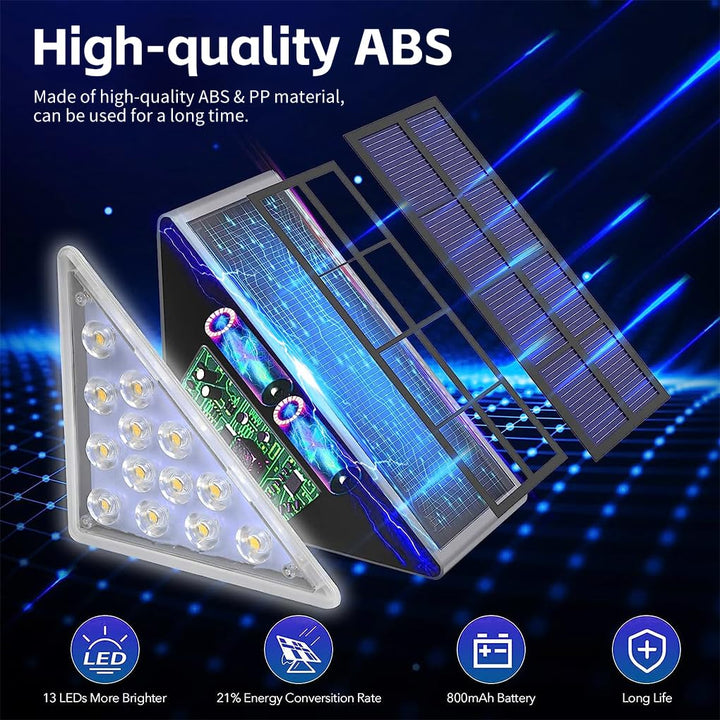 Solar Step Lights Outdoor - 4 Pack Warm White, IP67 Waterproof