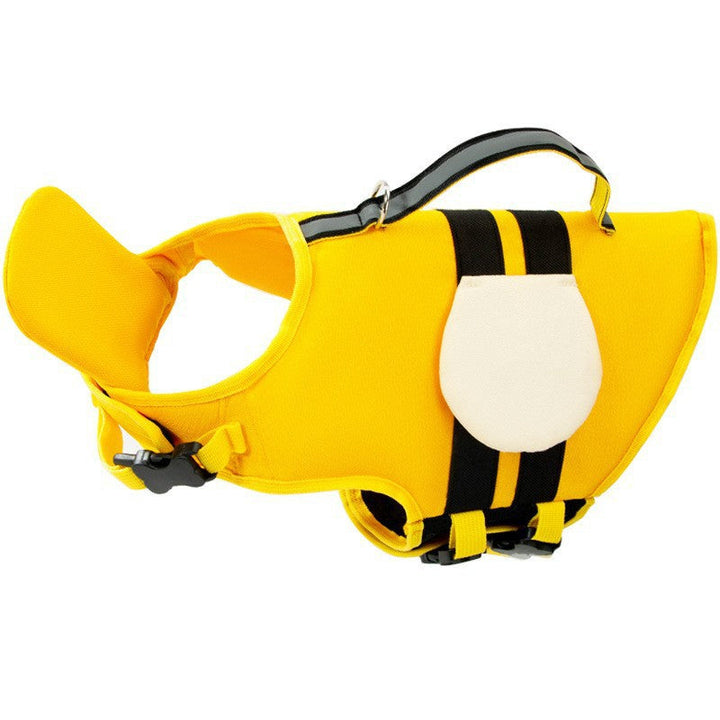 Bee Design Dog Swim Vest - Oxford Life Jacket With Handle