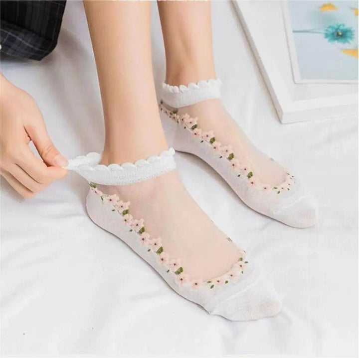 Floral Breathable Summer Socks for All-Day Comfort
