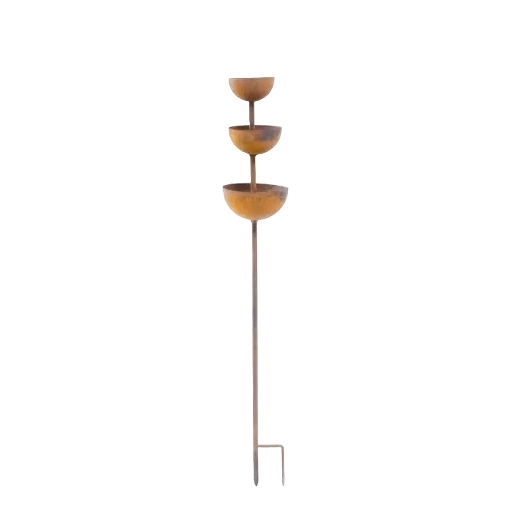 Handcrafted Rustic Copper Bird Bath Stake – Add Charm to Your Garden