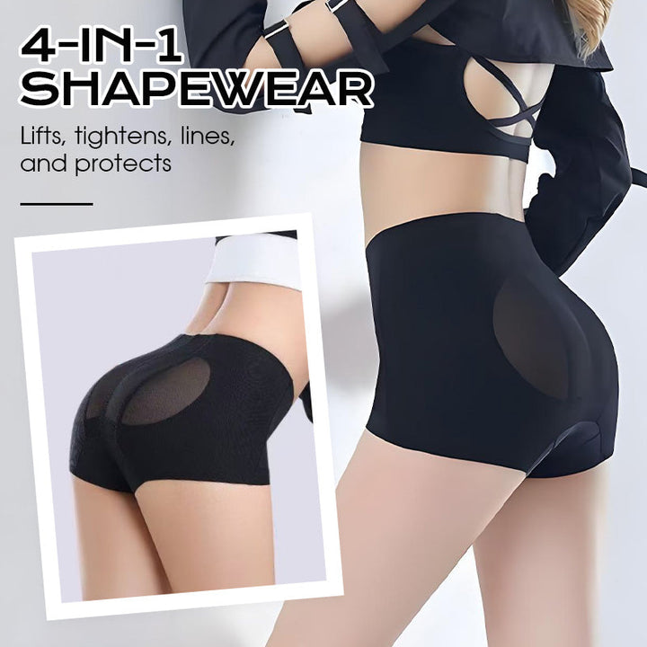 Mid-Waist Short Booty-Lift Shaping Panties – Tummy &amp; Hip Control