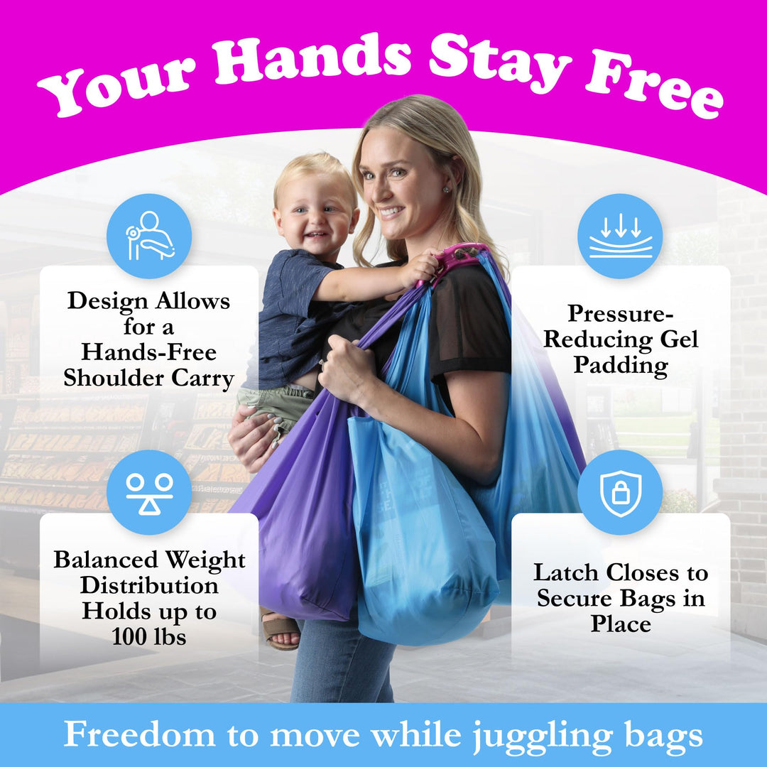 （2-Pack）Bag Carrier Handle - Padded Grip for Groceries &amp; Buckets