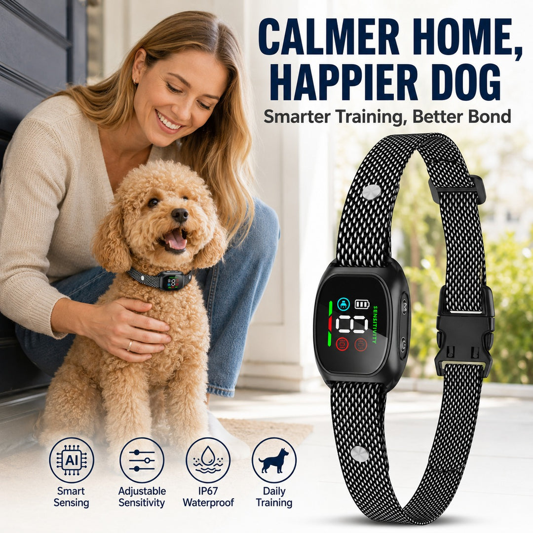 No-Shock Anti-Bark Collar – Humane Vibration &amp; Beep Training, IP67