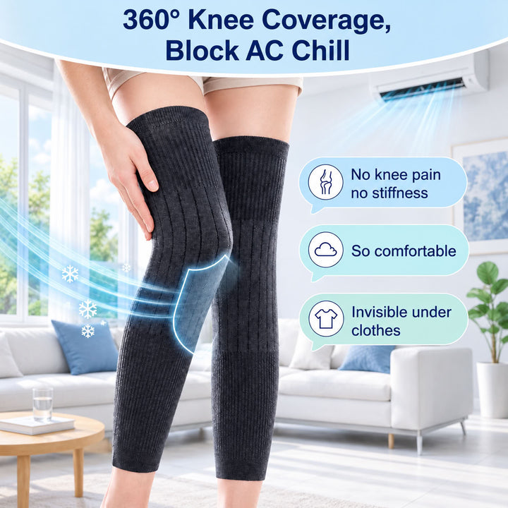 2Pcs Extra-Long Polyester Knee Warmers