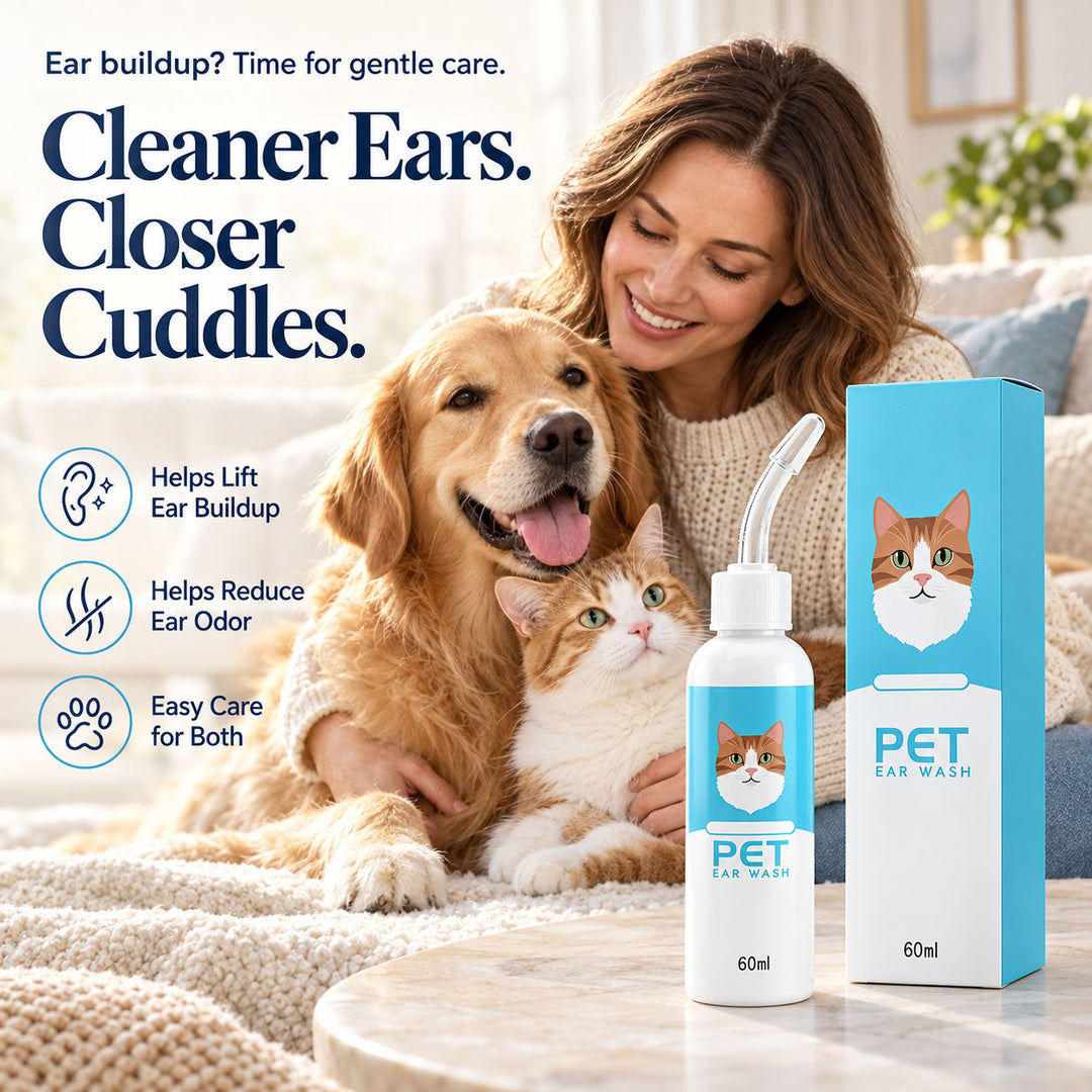 4 fl oz  Ear Cleaner for Dogs &amp; Cats – Gentle Itch Relief &amp; Odor Control