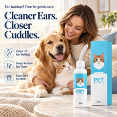4 fl oz  Ear Cleaner for Dogs &amp; Cats – Gentle Itch Relief &amp; Odor Control