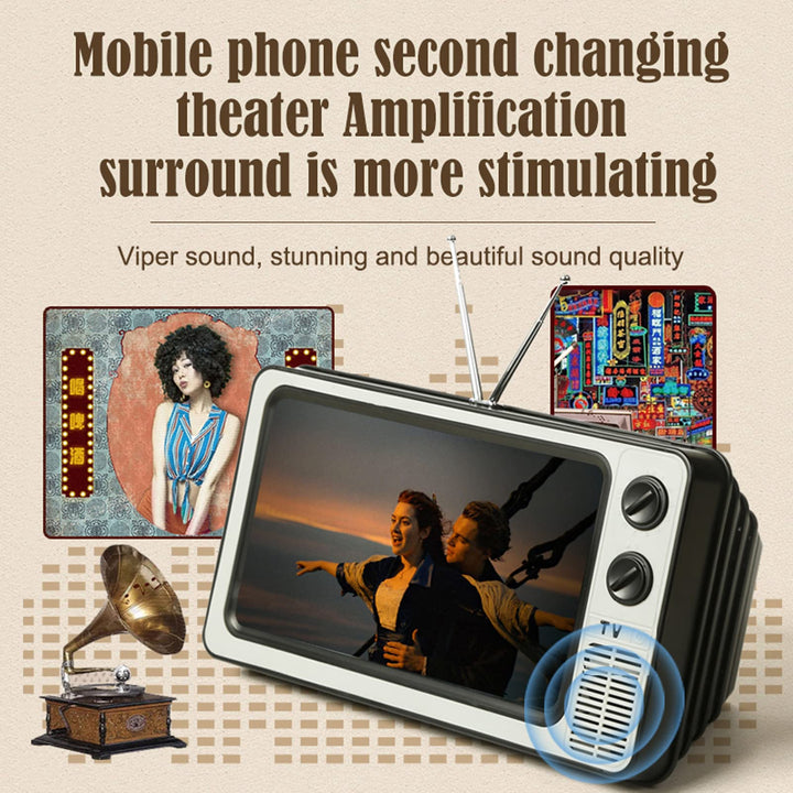 Retro TV Phone Magnifier | 12" HD Screen Amplifier For Mobile