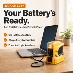Tool Battery Inverter – Portable Power for Camping &amp; Emergencies