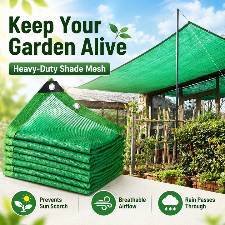 Breathable Patio &amp; Garden Shade Sail - Anti-UV Protective Netting Cover
