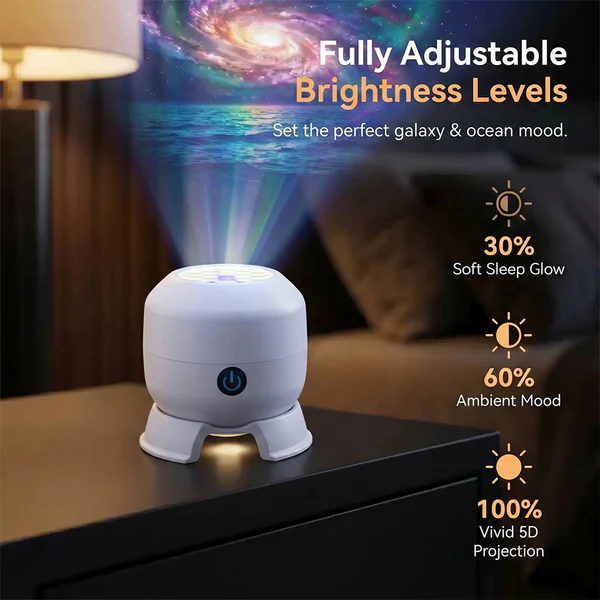 Ocean Wave Projector Night Light – Moving Wall &amp; Ceiling Lamp