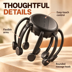 8-Tip Octopus Head Massager – Deep Scalp Relief Anywhere