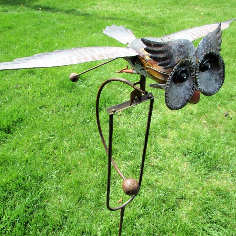 Garden Art-Bird Patio Decor - Flying Owl