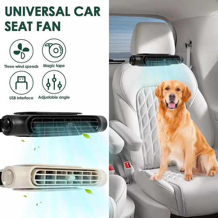 Velloraco™ Universal Car Seat Cooling Fan with 3 Adjustable Speeds