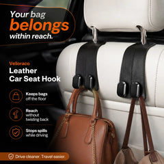 2-Pack Car Seat Back Hangers – Easy-Reach Storage to Stop Back-Straining
