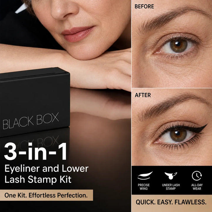 3-in-1 Eyeliner &amp; Lower Lash Stamp Kit – Perfect Wings in Seconds