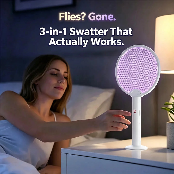 3000V Electric Fly Swatter for Indoor &amp; Outdoor