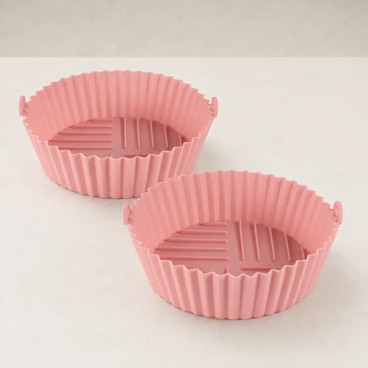 （2-Pack）Reusable Silicone Air Fryer Liners (2-Pack) - Nonstick Tray